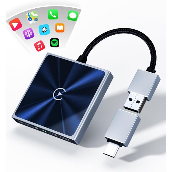 Wireless CarPlay Adapter for iPhone – Apple Carplay Adapter Converts Wired to Wi - Picture 1 of 10